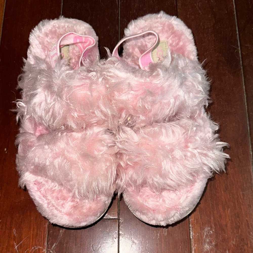 UGG Fuzzy Pink Slide Slippers